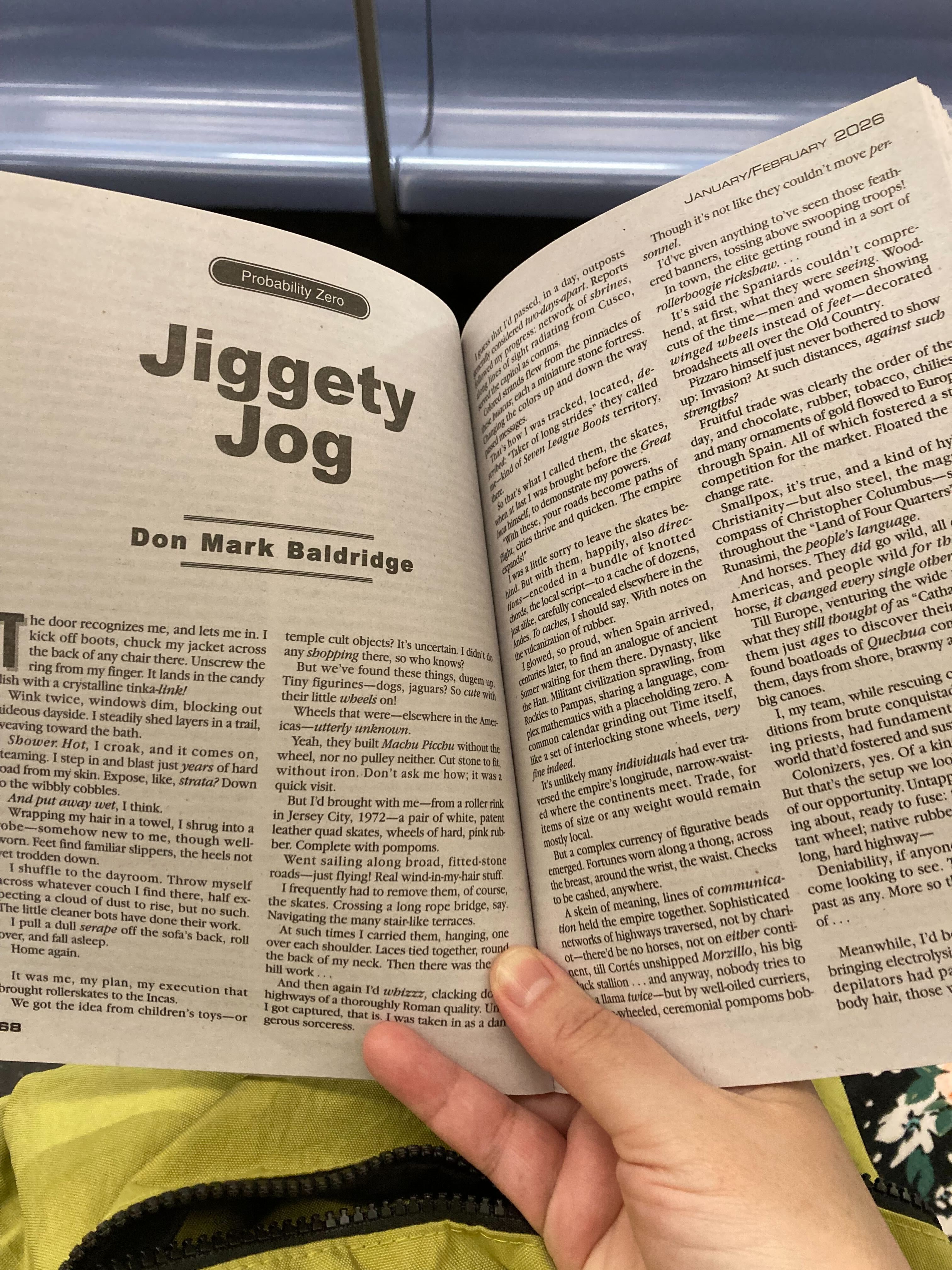 photo of the story in print